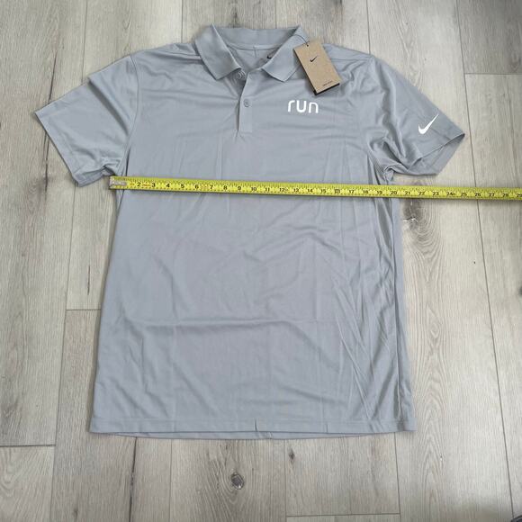 Nike RUN Polo Shirt Men’s Size Medium Gray NWT - Picture 5 of 11